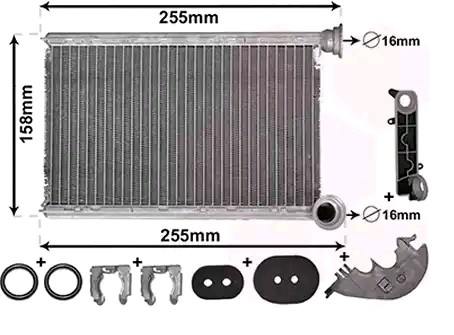 Радиатор печки (отопителя) VAN Wezel 43006551 цена, от 45.54 USD
